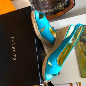 Talbots turquoise espadrilles, size 7